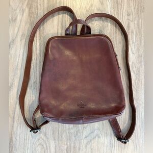 Wild West Rich Brown Leather Backpack